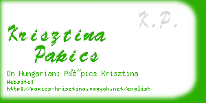 krisztina papics business card